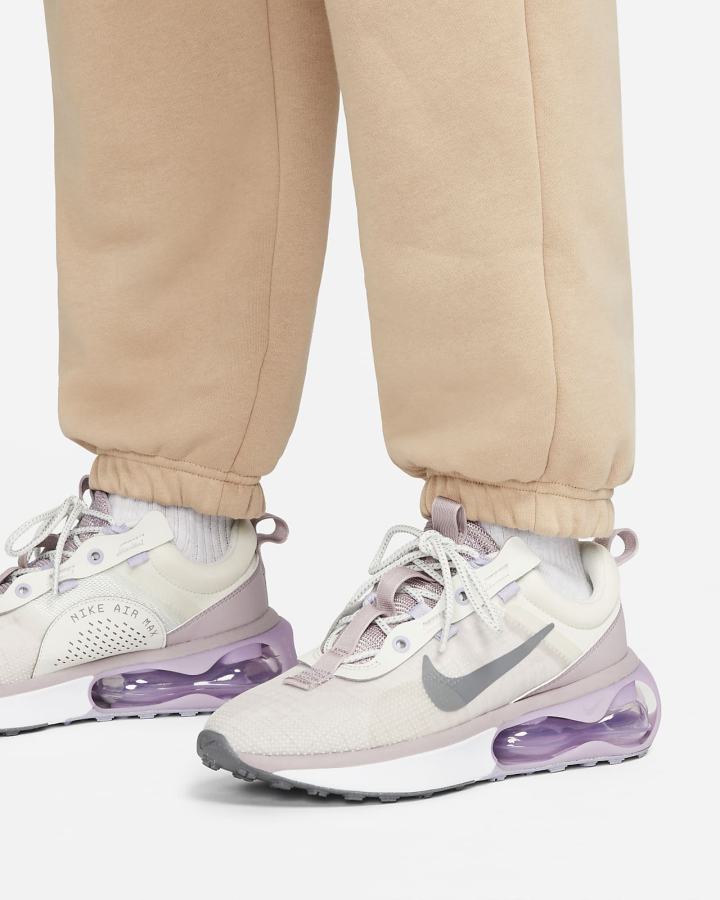Pantalones Deportivos Nike Sportswear Phoenix Fleece High-Waisted Oversized Mujer Beige | SUZNE-6107