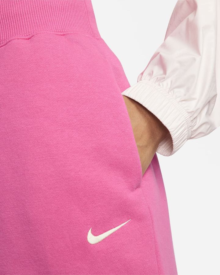 Pantalones Deportivos Nike Sportswear Phoenix Fleece High-Waisted Oversized Mujer Rosas | UJEQX-5683