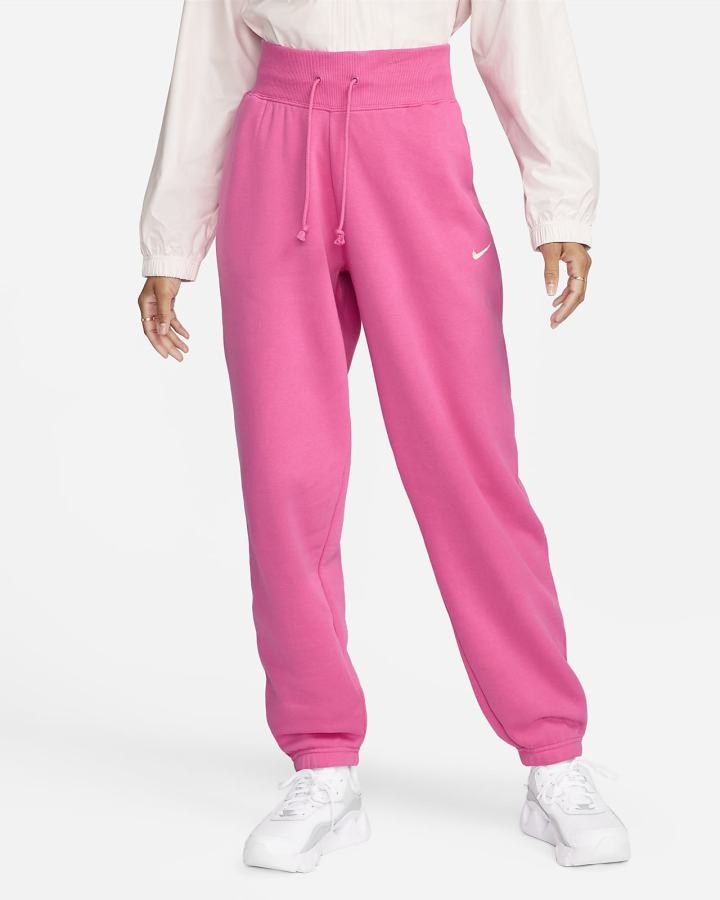 Pantalones Deportivos Nike Sportswear Phoenix Fleece High-Waisted Oversized Mujer Rosas | UJEQX-5683