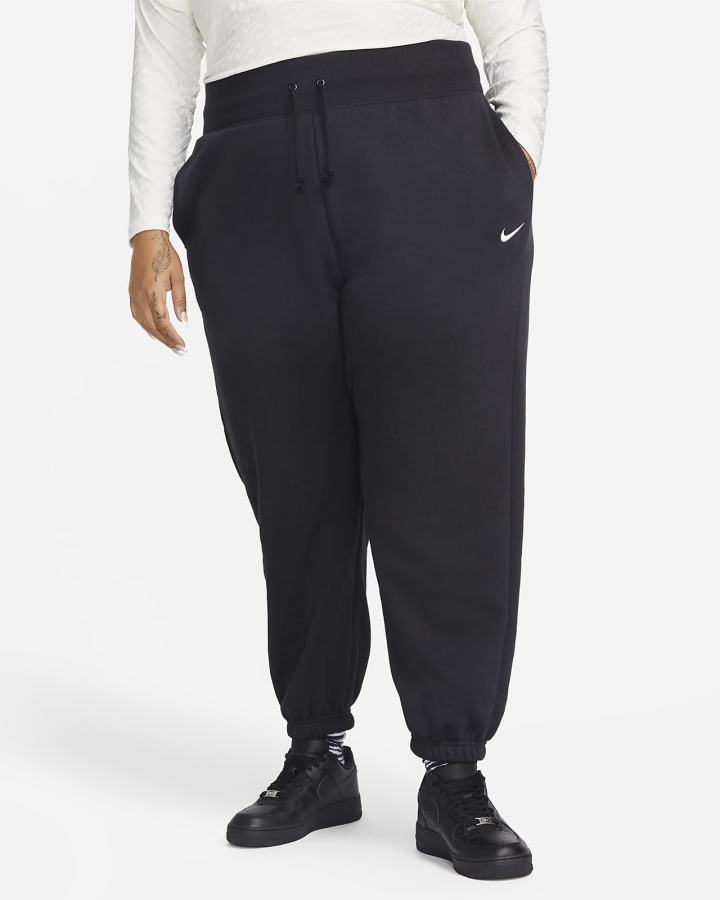Pantalones Deportivos Nike Sportswear Phoenix Fleece High-Waisted Oversized Mujer Negras | UTVXB-1629