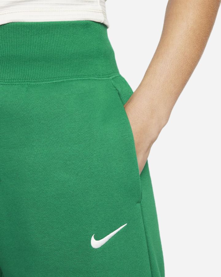Pantalones Deportivos Nike Sportswear Phoenix Fleece High-Waisted Wide-Leg Mujer Verde | XJUHN-2348