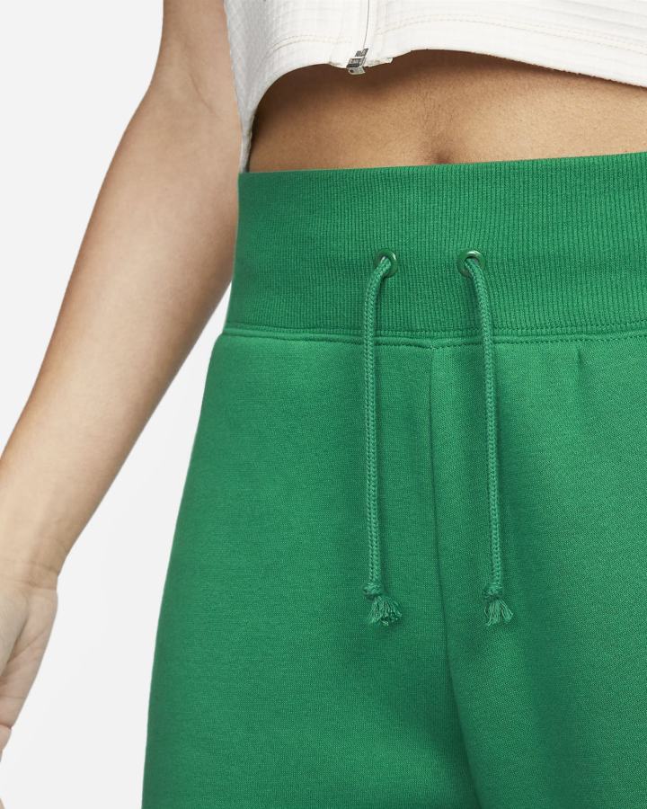 Pantalones Deportivos Nike Sportswear Phoenix Fleece High-Waisted Wide-Leg Mujer Verde | XJUHN-2348
