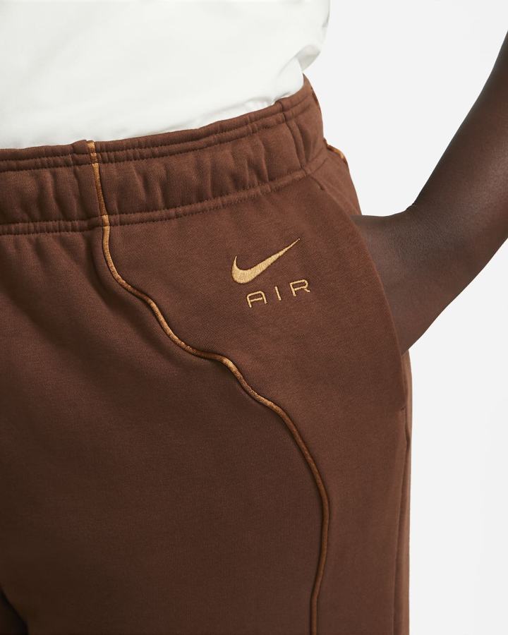 Pantalones Jogger Nike Air Mid-Rise Fleece Mujer Marrones | FLCNX-2546