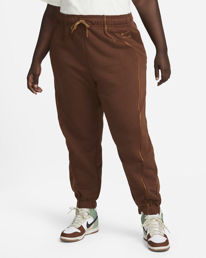 Pantalones Jogger Nike Air Mid-Rise Fleece Mujer Marrones | FLCNX-2546