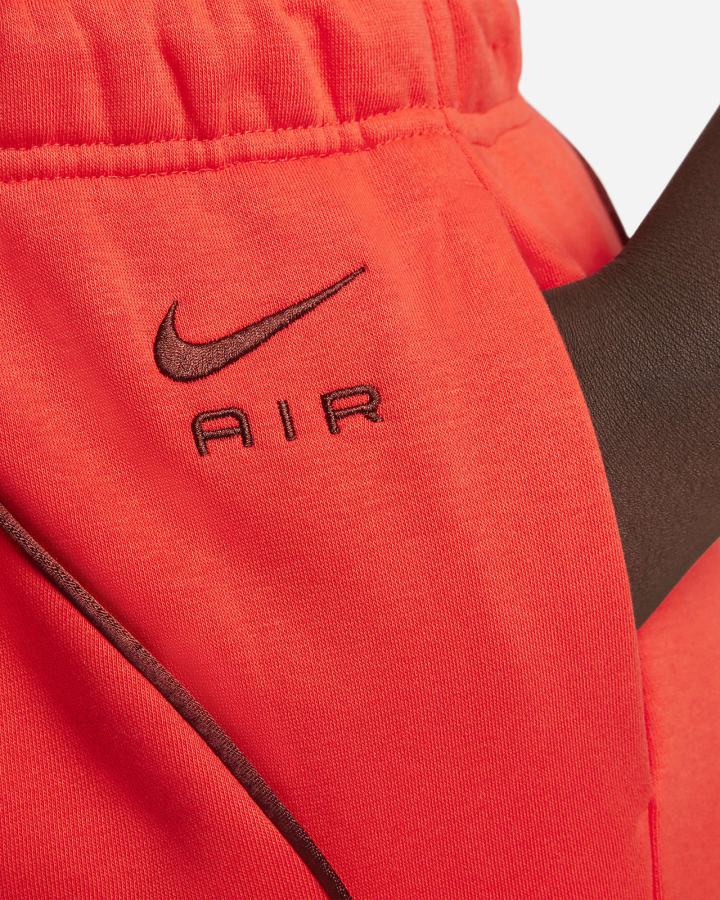Pantalones Jogger Nike Air Mid-Rise Fleece Mujer Rojas Claro Marrones | XWENO-8925