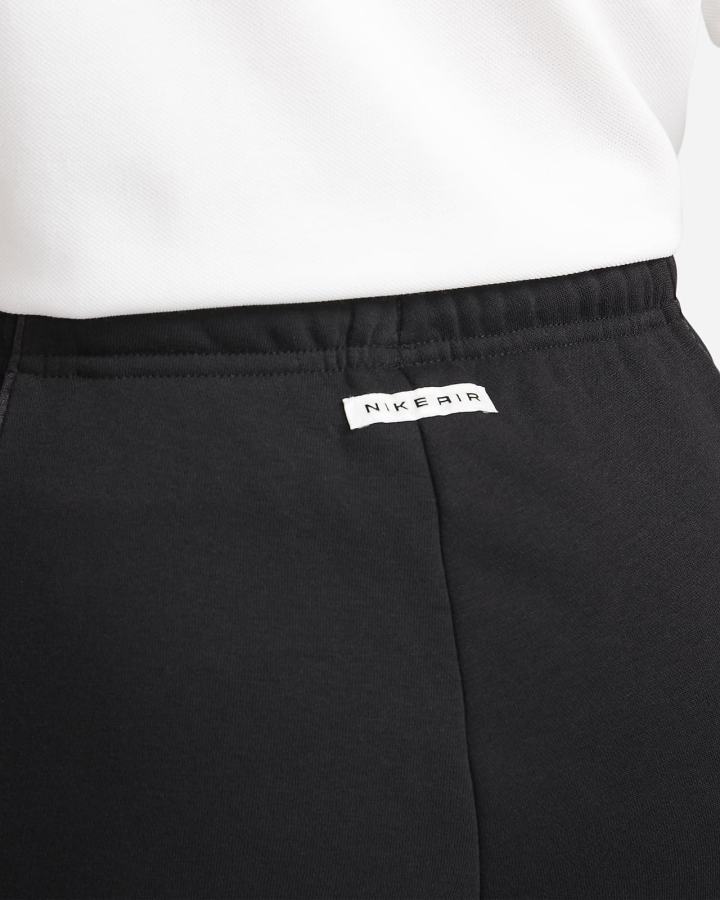 Pantalones Jogger Nike Air Mid-Rise Fleece Mujer Negras Blancas | YCWHO-5403