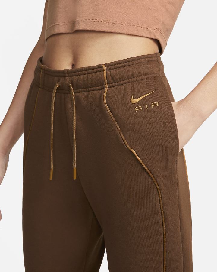 Pantalones Jogger Nike Air Mid-Rise Fleece Mujer Marrones | YGTMJ-8023