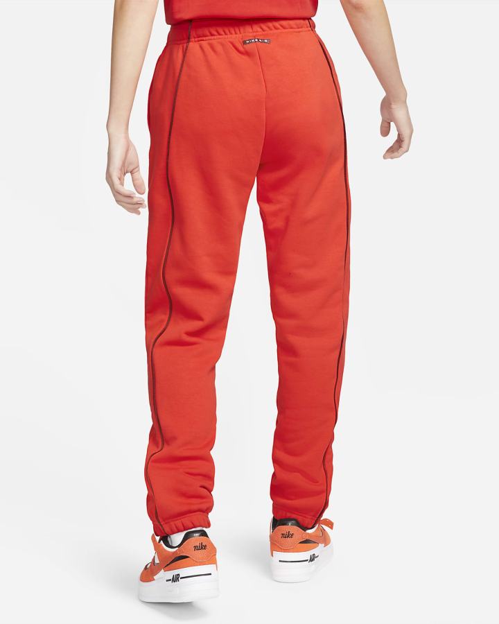 Pantalones Jogger Nike Air Mid-Rise Fleece Mujer Rojas Claro Marrones | YOVPI-3729