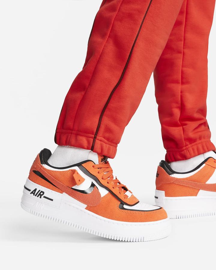 Pantalones Jogger Nike Air Mid-Rise Fleece Mujer Rojas Claro Marrones | YOVPI-3729