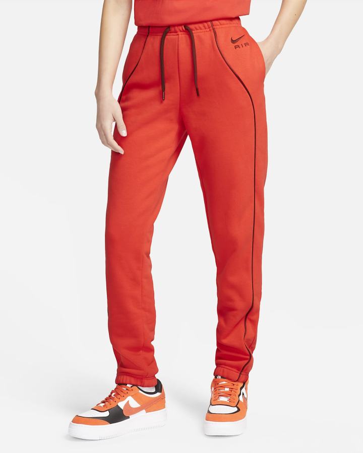 Pantalones Jogger Nike Air Mid-Rise Fleece Mujer Rojas Claro Marrones | YOVPI-3729