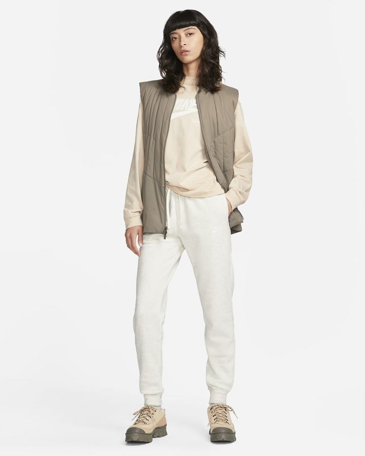 Pantalones Jogger Nike Sportswear Club Fleece Mid-Rise Mujer Rosas Blancas | BJDPN-2971