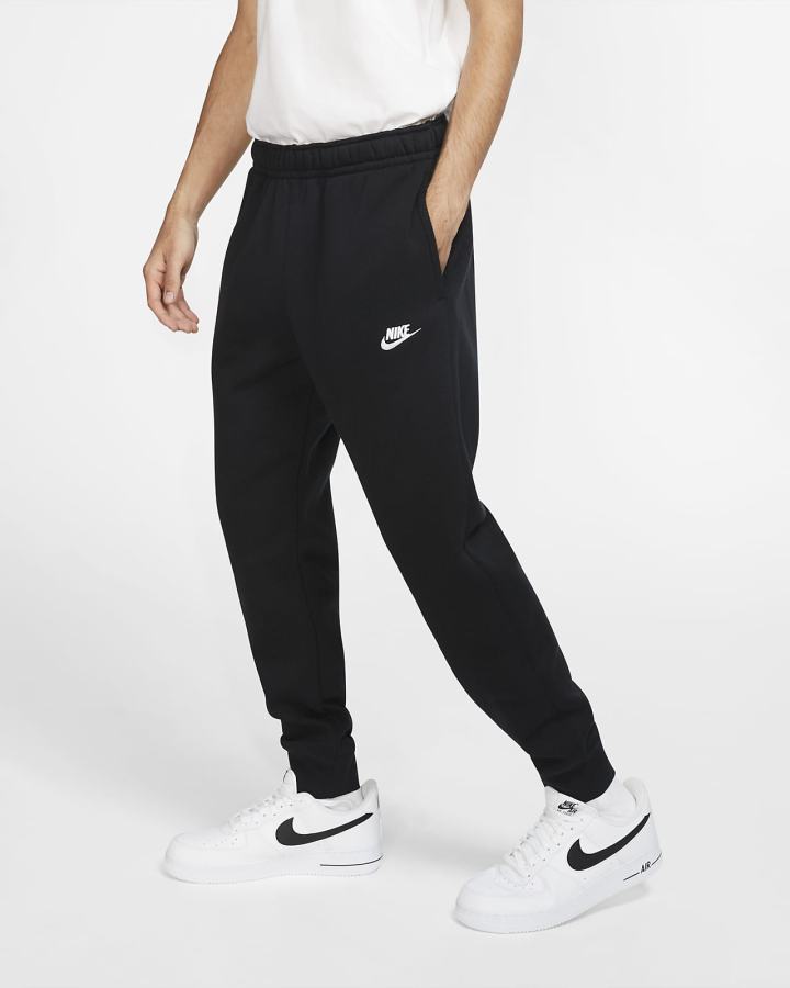 Pantalones Jogger Nike Sportswear Club Fleece Hombre Negras Blancas | CBGHV-2519