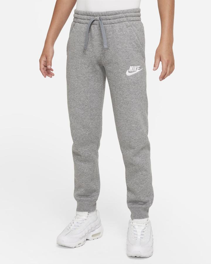 Pantalones Jogger Nike Sportswear Club Fleece Kids Niño Gris Oscuro Blancas | EUNWA-7409