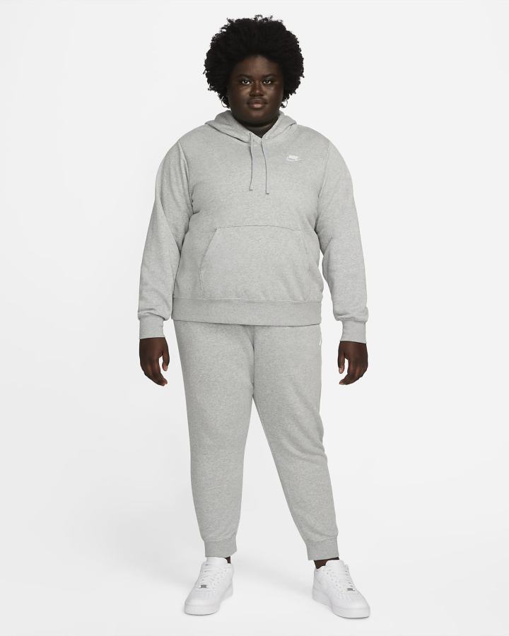 Pantalones Jogger Nike Sportswear Club Fleece Mid-Rise Mujer Gris Oscuro Blancas | FCZAU-7504