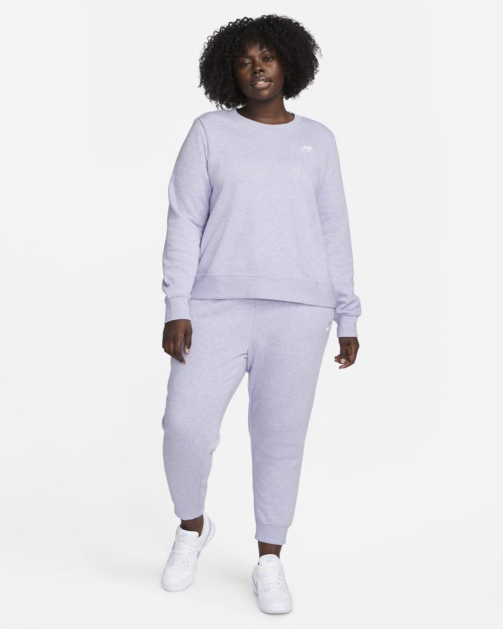 Pantalones Jogger Nike Sportswear Club Fleece Mid-Rise Mujer Gris Oscuro Blancas | FCZAU-7504