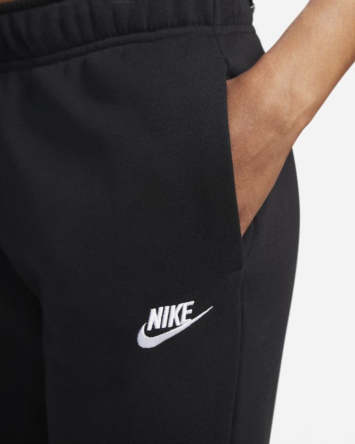 Pantalones Jogger Nike Sportswear Club Fleece Mid-Rise Mujer Negras Blancas | GUZYX-5497