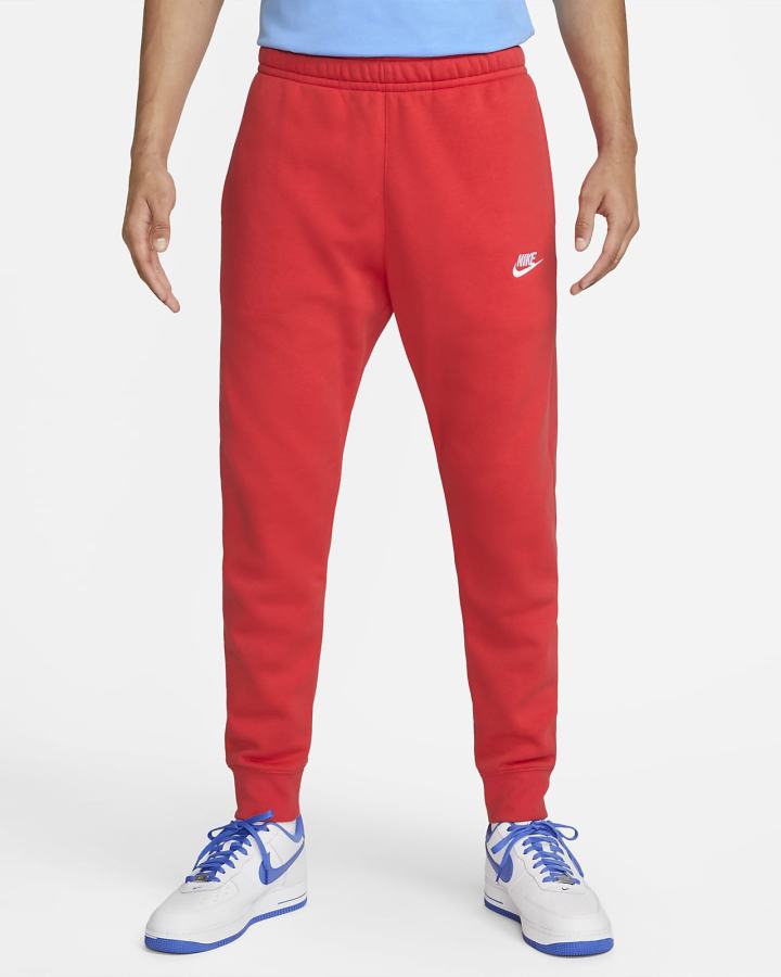 Pantalones Jogger Nike Sportswear Club Fleece Mujer Rojas Claro Blancas | LPXQA-2465