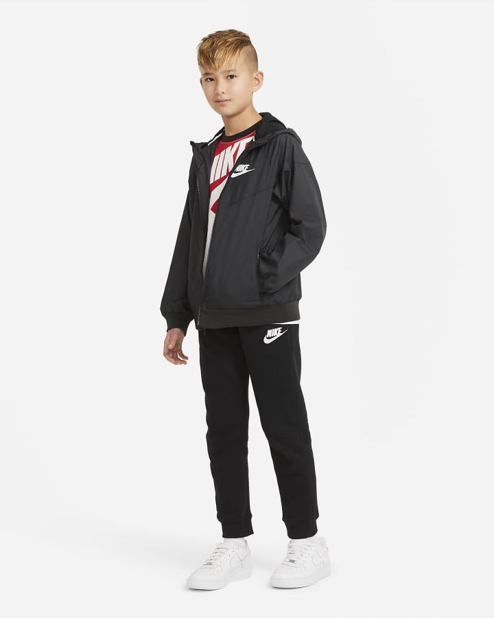 Pantalones Jogger Nike Sportswear Club Fleece Kids Niño Negras Blancas | PINKY-8257
