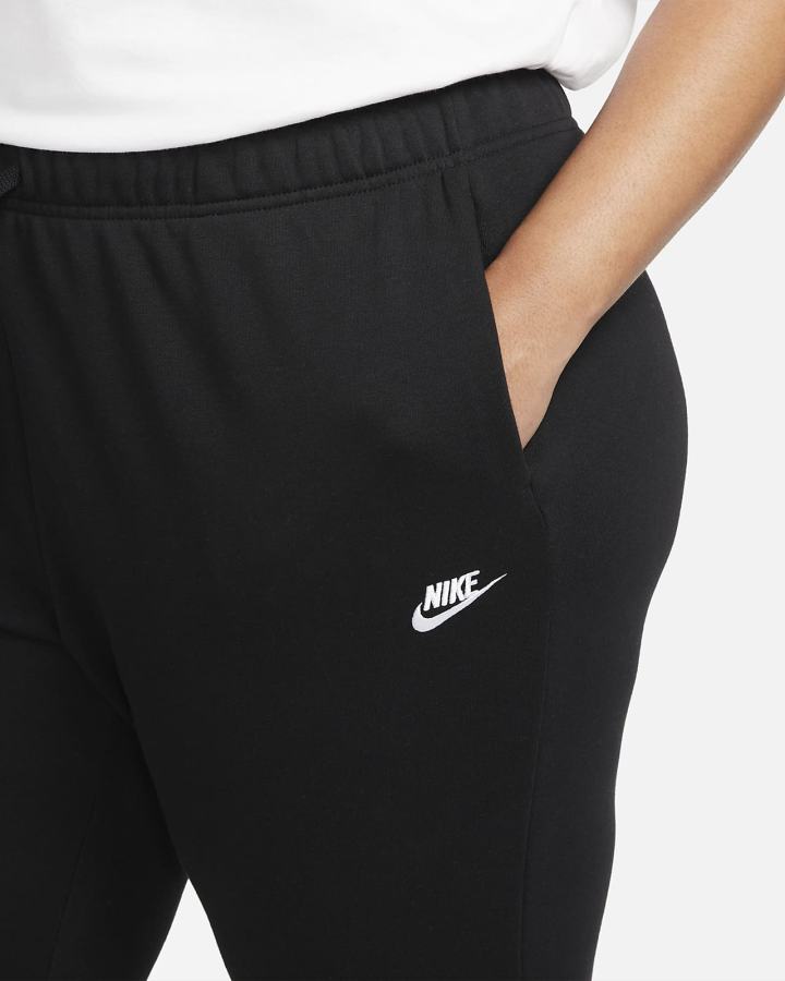 Pantalones Jogger Nike Sportswear Club Fleece Mid-Rise Mujer Negras Blancas | QXJDM-3752