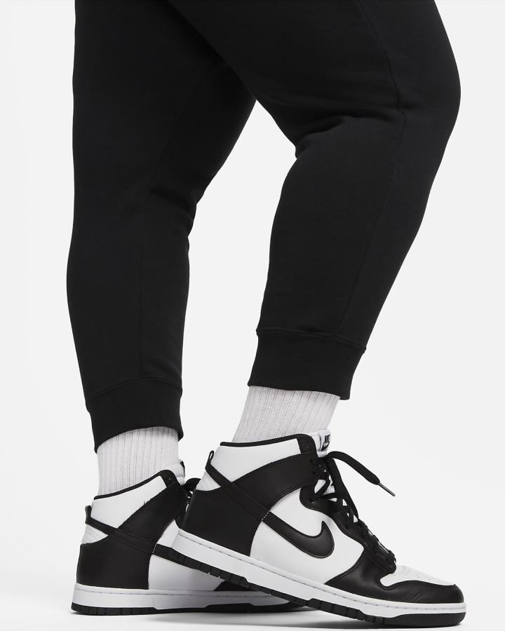 Pantalones Jogger Nike Sportswear Club Fleece Mid-Rise Mujer Negras Blancas | QXJDM-3752