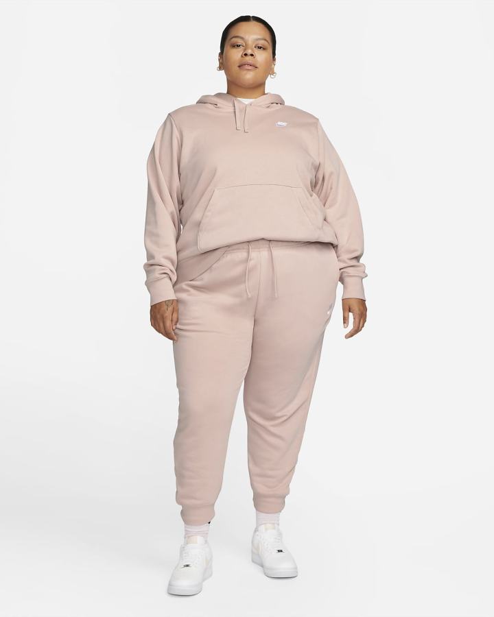 Pantalones Jogger Nike Sportswear Club Fleece Mid-Rise Mujer Negras Blancas | QXJDM-3752
