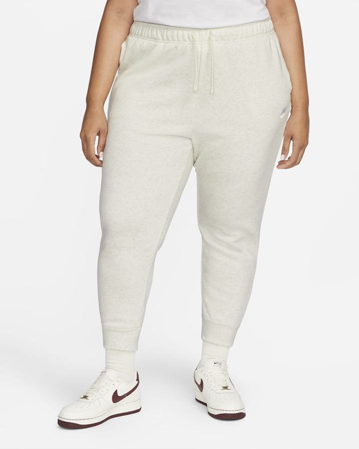 Pantalones Jogger Nike Sportswear Club Fleece Mid-Rise Mujer Beige Blancas | UFCYS-5130