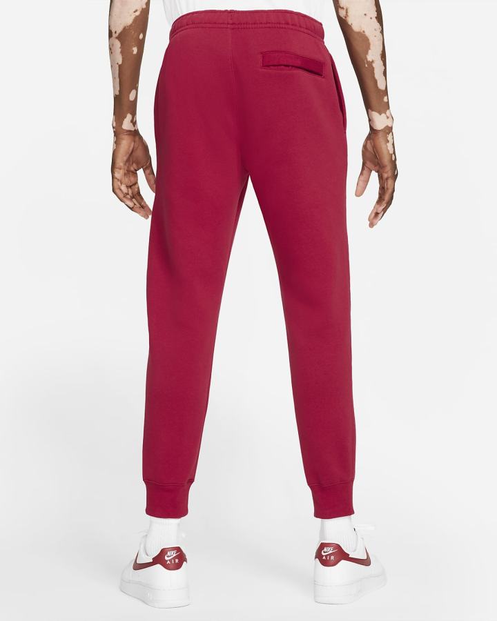 Pantalones Jogger Nike Sportswear Club Fleece Hombre Burdeos Blancas | XVPMD-3542