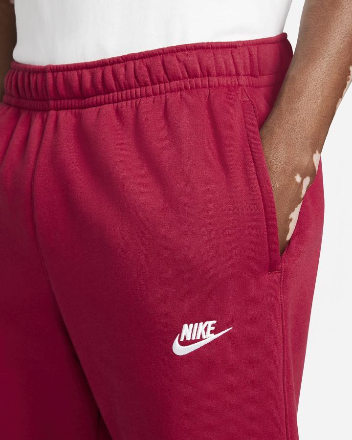 Pantalones Jogger Nike Sportswear Club Fleece Hombre Burdeos Blancas | XVPMD-3542