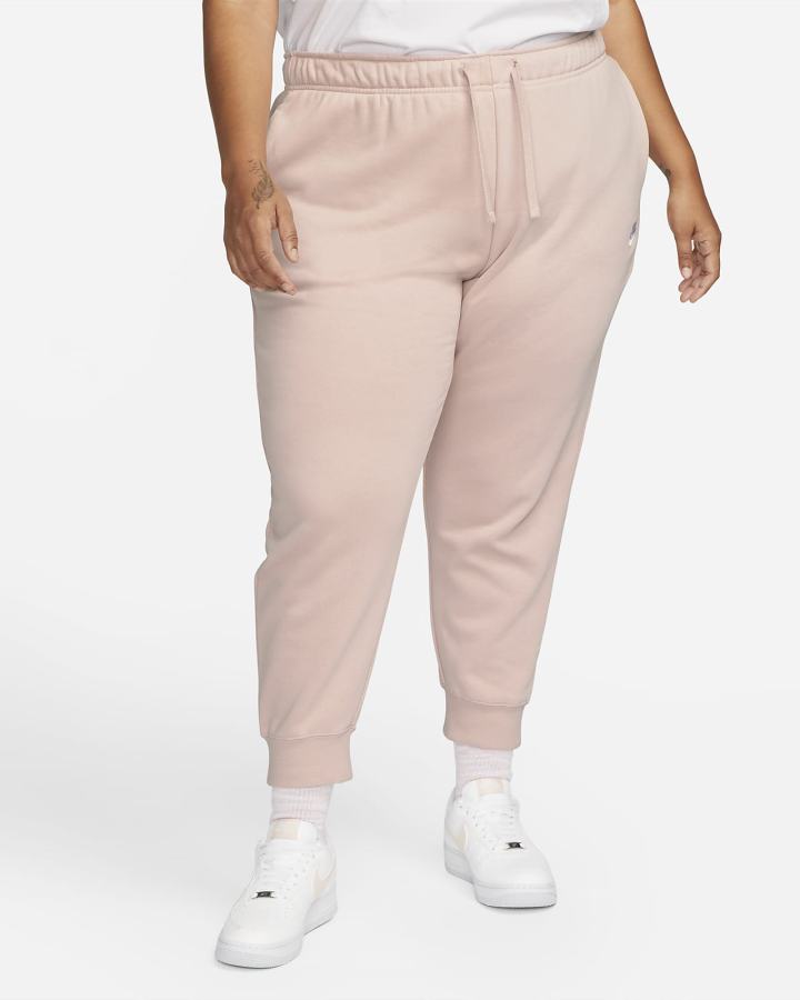 Pantalones Jogger Nike Sportswear Club Fleece Mid-Rise Mujer Rosas Blancas | YSRWE-0198