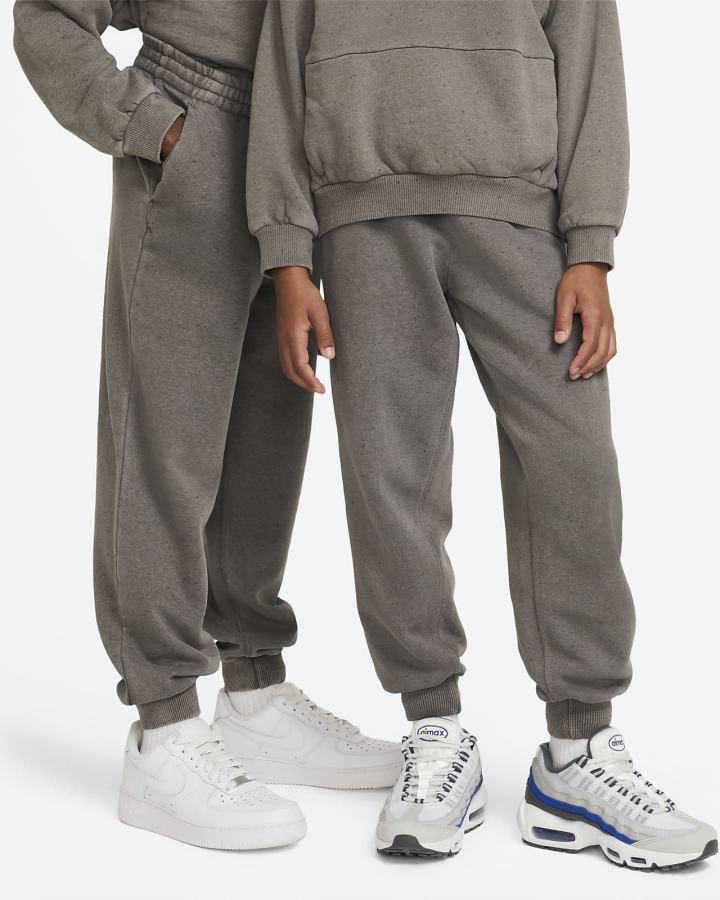 Pantalones Jogger Nike Sportswear Icon Fleece Kids Niño Gris | XAUMC-7845