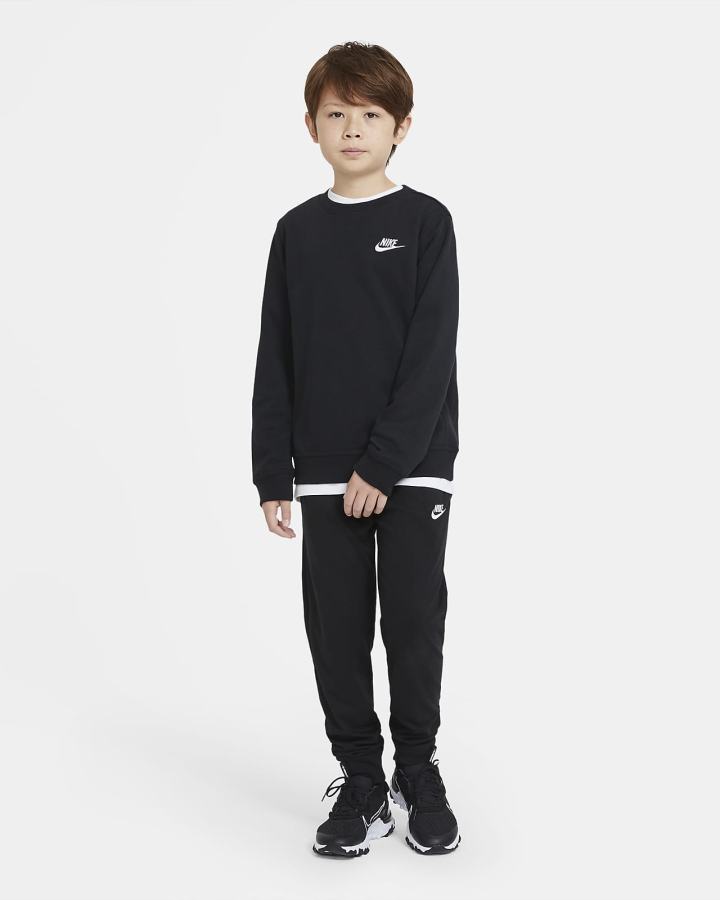 Pantalones Jogger Nike Sportswear Kids Niño Negras Blancas | FKZMA-2731