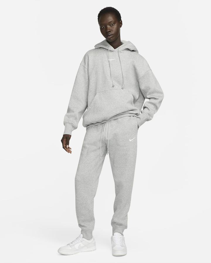 Pantalones Jogger Nike Sportswear Phoenix Fleece High-Waisted Mujer Gris Oscuro | ADKOI-6834