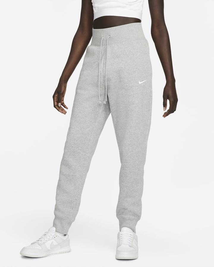 Pantalones Jogger Nike Sportswear Phoenix Fleece High-Waisted Mujer Gris Oscuro | ADKOI-6834