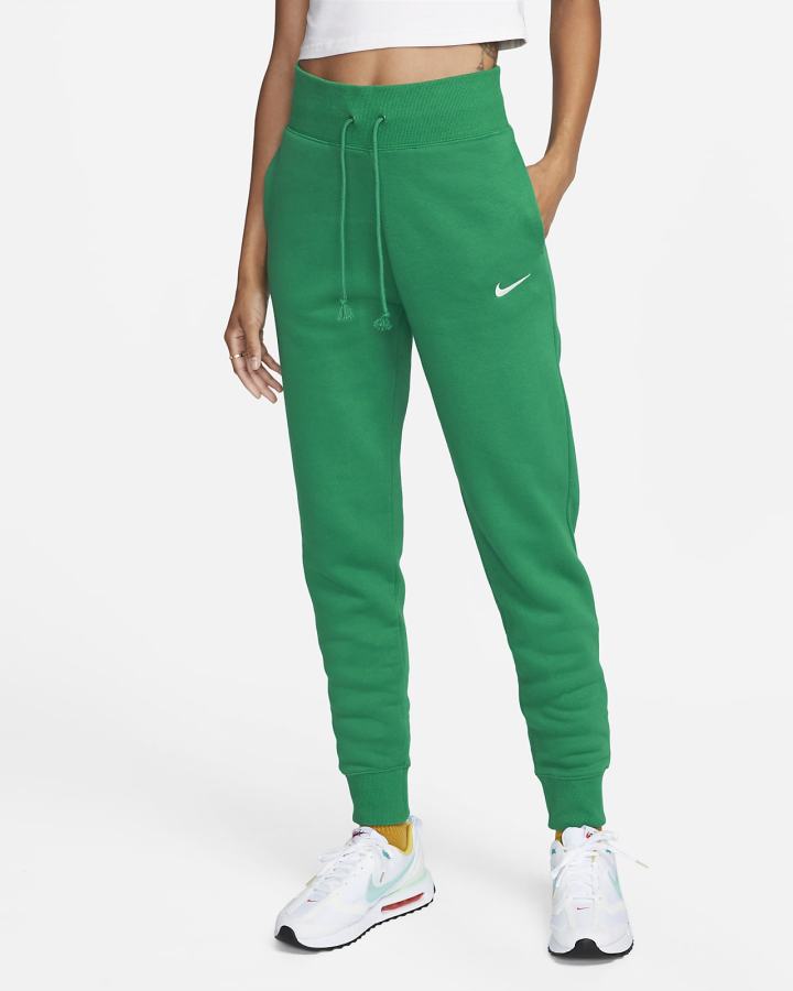 Pantalones Jogger Nike Sportswear Phoenix Fleece High-Waisted Mujer Verde | DJWBL-7524