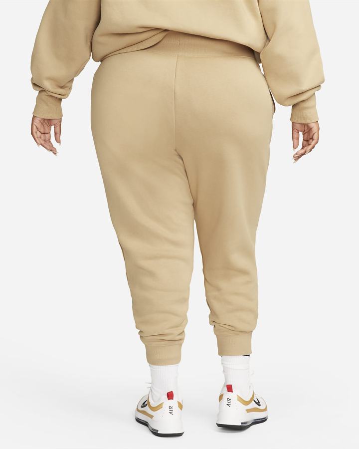 Pantalones Jogger Nike Sportswear Phoenix Fleece High-Waisted Mujer Beige | EONLP-2480