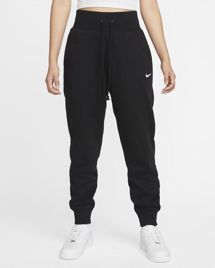 Pantalones Jogger Nike Sportswear Phoenix Fleece High-Waisted Mujer Negras | HSYRD-4256