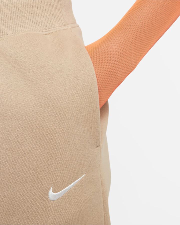 Pantalones Jogger Nike Sportswear Phoenix Fleece High-Waisted Mujer Beige | XJDQZ-3482