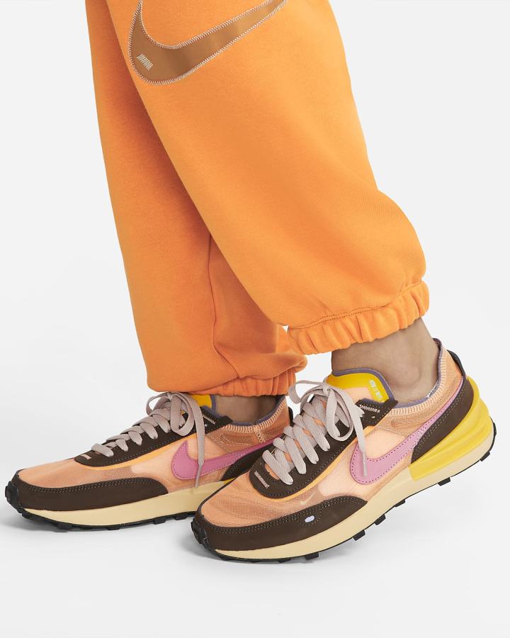 Pantalones Jogger Nike Sportswear Swoosh High-Rise Mujer Amarillo Oscuro Blancas | KJOEM-9523