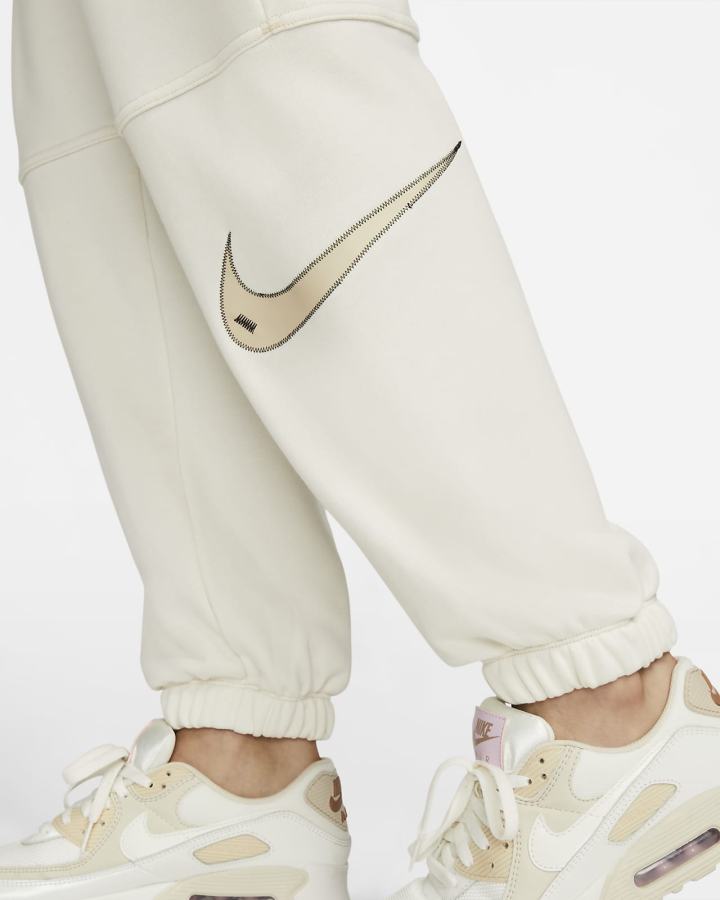 Pantalones Jogger Nike Sportswear Swoosh High-Rise Mujer Negras | NRLVM-0863