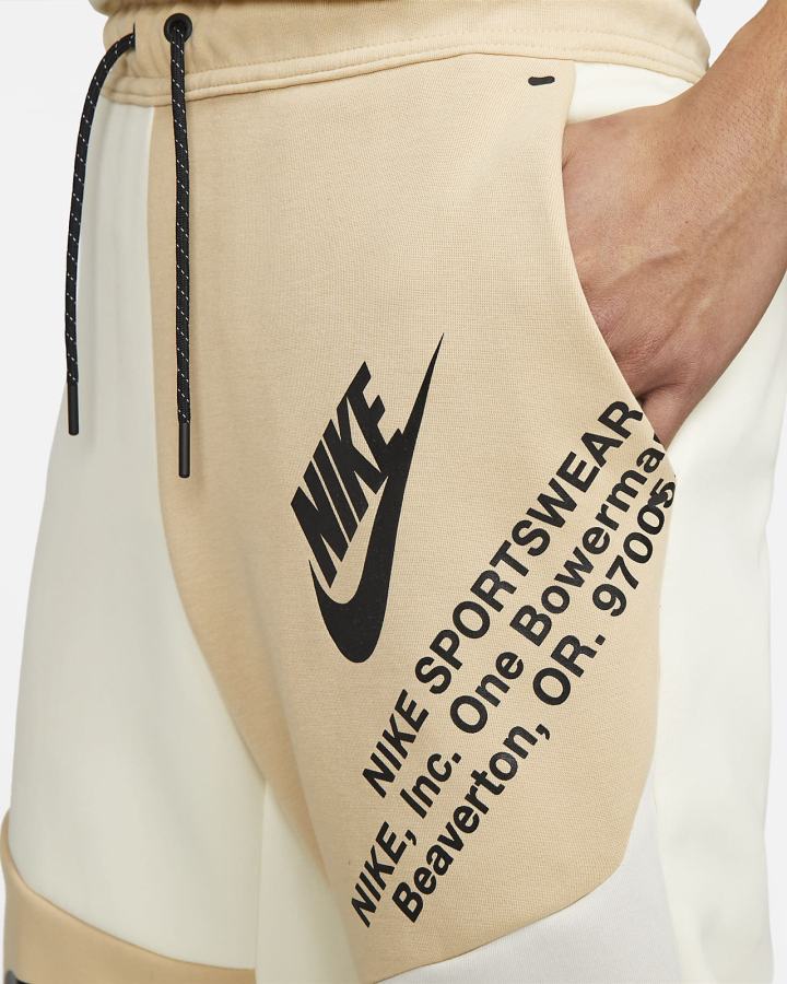 Pantalones Jogger Nike Sportswear Tech Fleece Hombre Beige Claro Negras | CUMPB-8041