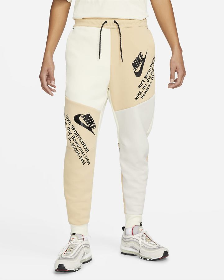 Pantalones Jogger Nike Sportswear Tech Fleece Hombre Beige Claro Negras | CUMPB-8041