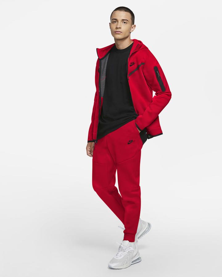 Pantalones Jogger Nike Sportswear Tech Fleece Hombre Rojas Negras | EPMLB-7364