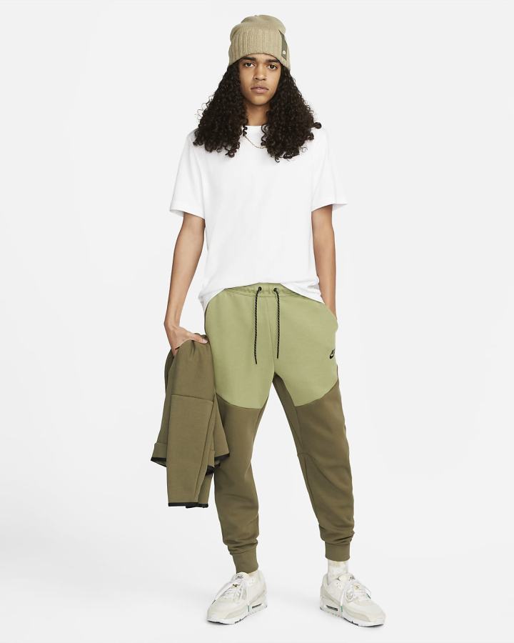 Pantalones Jogger Nike Sportswear Tech Fleece Hombre Verde Oliva Negras | UWCTP-7105