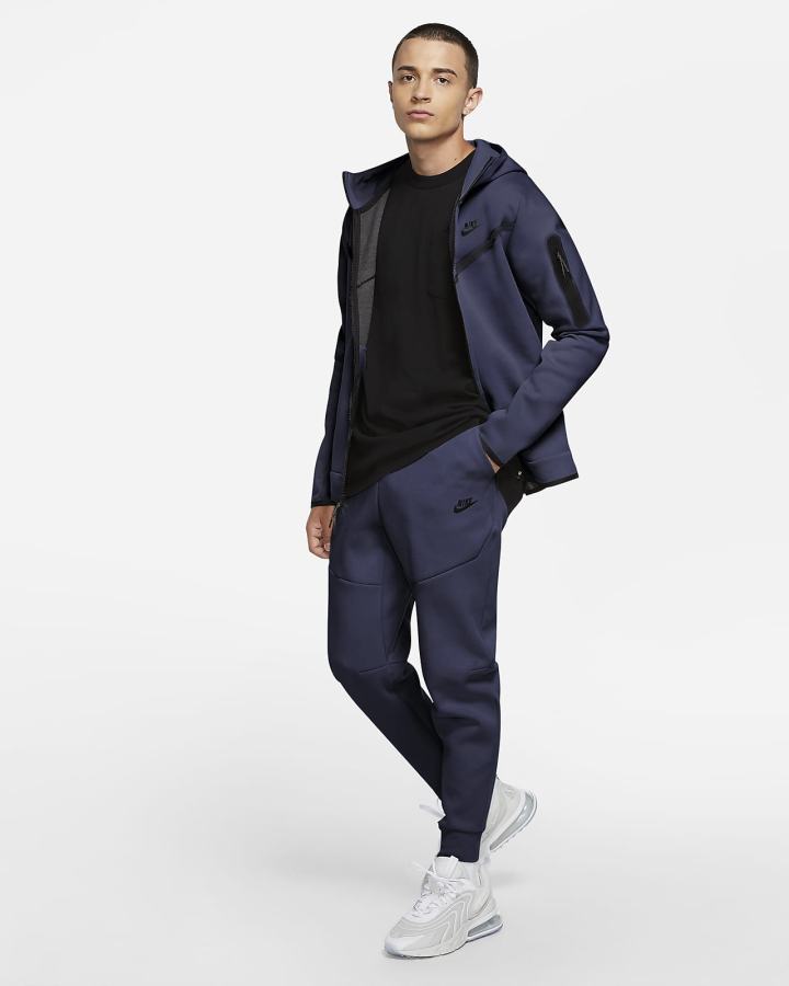 Pantalones Jogger Nike Sportswear Tech Fleece Hombre Azul Marino Negras | XKFUO-3875