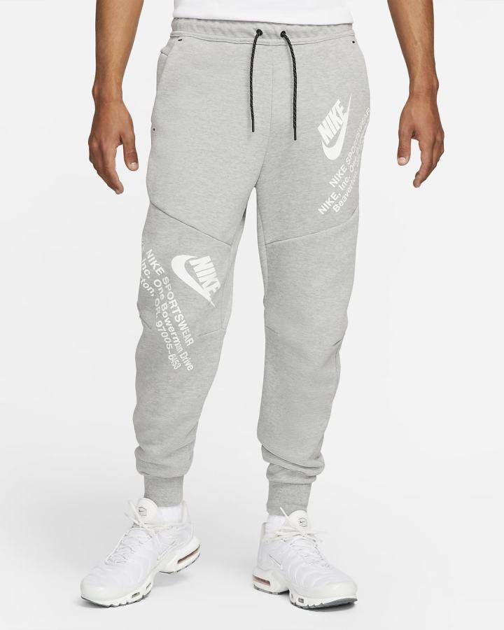 Pantalones Jogger Nike Sportswear Tech Fleece Hombre Gris Oscuro Blancas | ZAPJV-2831