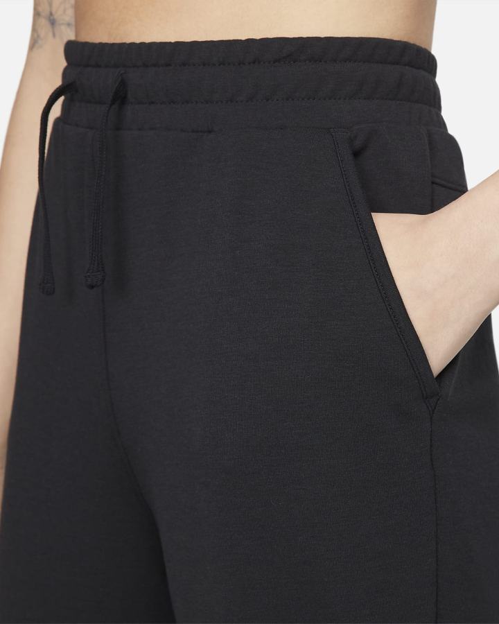 Pantalones Jogger Nike Yoga Dri-FIT 7/8 Fleece Mujer Negras Gris | BOGEI-9468