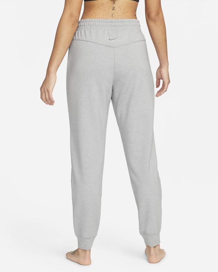 Pantalones Jogger Nike Yoga Dri-FIT 7/8 Fleece Mujer Gris | LOWBP-7345