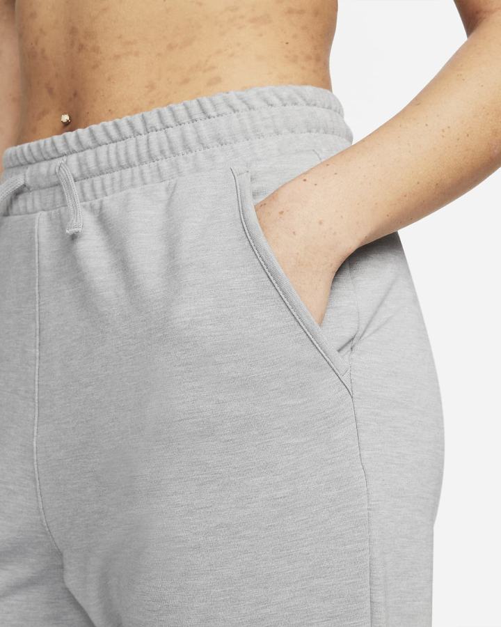 Pantalones Jogger Nike Yoga Dri-FIT 7/8 Fleece Mujer Gris | LOWBP-7345