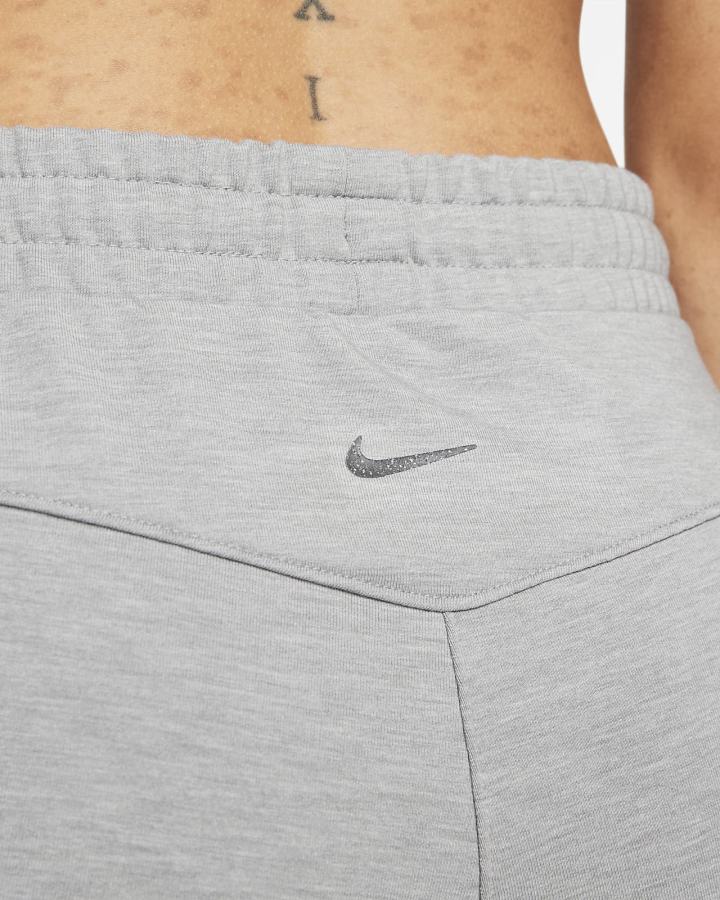 Pantalones Jogger Nike Yoga Dri-FIT 7/8 Fleece Mujer Gris | LOWBP-7345
