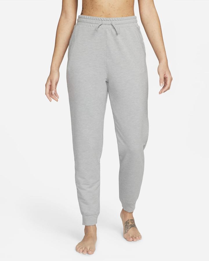 Pantalones Jogger Nike Yoga Dri-FIT 7/8 Fleece Mujer Gris | LOWBP-7345